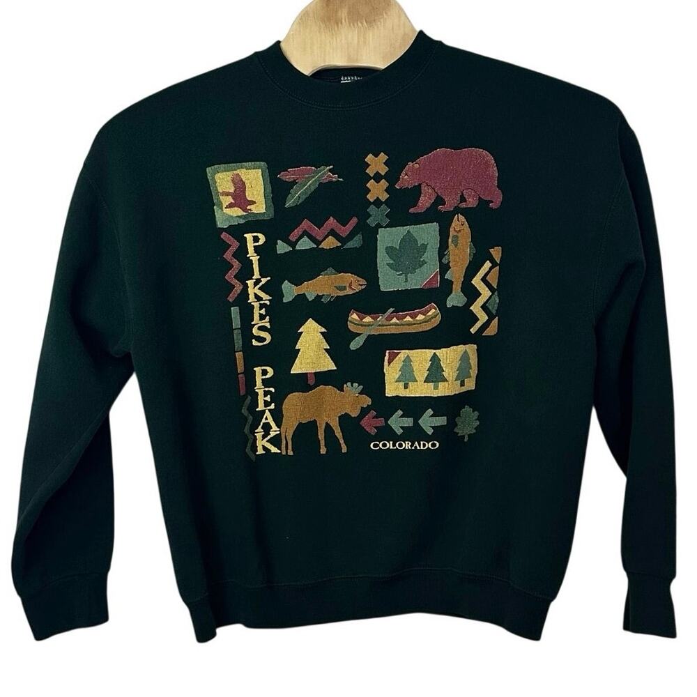Vintage 90s Fruit of the Loom Pikes Peak Colorado Crewneck Sweatshirt Size XL